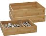 5Five 5Five houten bakje - 3x - organizer - bamboe - 32 x 24 x 7 cm