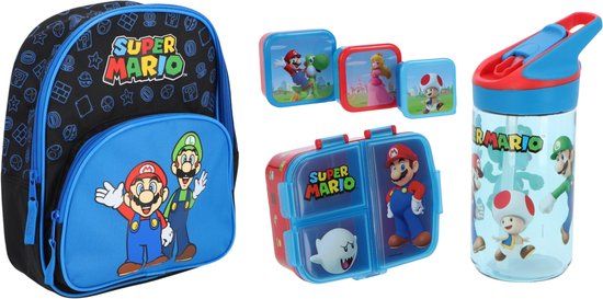 Super Mario Schoolset Rugzak en Lunchset