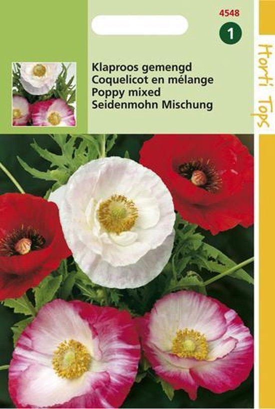 Hortitops Zaden - Papaver Rhoeas Shirley (Klaproos) Gemengd