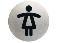 Durable Infobord pictogram 4904 wc dames rond 83Mm