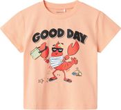 NAME IT Jongens T-shirt met korte mouw en ronde hals, maat 92, Peach Pearl