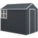 Pangivo Abri de jardin en acier 4 m² avec fenêtre et porte verrouillable gris anthracite 259x172x222 cm
