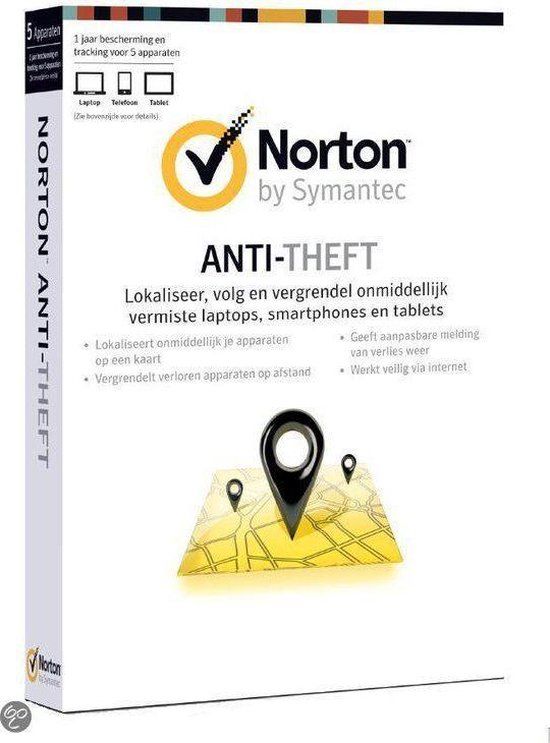 Norton Anti-Theft Small Office Pack - 5 Devices - 1 Year Subscription - Win, Mac, Android - Dutch