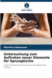 Untersuchung OmniScriptum SRL Untersuchung zum Auftreten neuer Elemente für Sprungtische