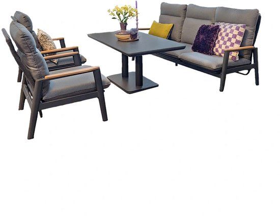 Trestino Beauval Lounge-diningset Antraciet