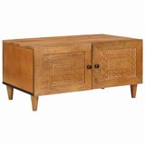 vidaXL Salontafel Lichtbruin 80 x 54 x 40 cm Bewerkt hout