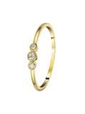 Lucardi Dames Ring goldplated met zirkonia
