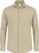 Vercate Strijkvrij Overhemd Japanese Knitted Piqué Katoen Beige / Lichtbruin Slim Fit Lange Mouw Heren Maat 41/L