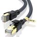 Câble Ethernet - Câble réseau Cat 8 Rj45 - 8 mètres - 40 Gbps - 2000 MHz - Nylon tressé