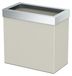 Poubelle rectangulaire, 12 litres, acier inoxydable, nacre & chrome