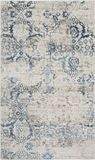 Safavieh Distressed Indoor Woven Area Rug, Artifact Collection, ATF237, Blauw & Creme, 91 X 152 cm