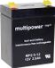 Multipower MP2,9-12 Batterie au plomb 12V 2.9Ah AGM
