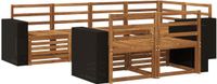 vidaXL - Bank loungeset - 7 zitplekken - Naturel - Polyester