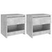 VidaXL Nachtkastjes 2 stuks Betonkleur Hout 40x30x39 cm