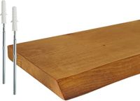 Relaxdays Wandplank zwevend - 70 cm - boomstam - hout - bruin