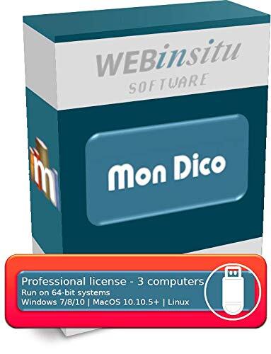 MonDico - Editor van digitale woordenboeken, lexicons en glossaria - Professionele licentie - 3 computers