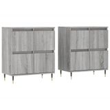 vidaXL Dressoirs, 2 stuks, grijs Sonoma, houtfineer