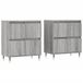 vidaXL Dressoirs, 2 stuks, grijs Sonoma, houtfineer