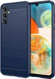 Selected by GSMpunt.nl Samsung Galaxy A14 Hoesje Geborsteld TPU Flexibele Back Cover Blauw