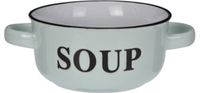 Excellent Houseware Soepkommen/serveer schaaltjes - porselein - D13 x H7 cm - mintgroen