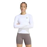 adidas dames Power Essentials Workout Contour Long Sleeve Shirt, white, XXL