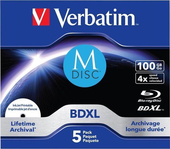 Verbatim M-Disc Blu-ray 100 GB - 5 stuks - 43834