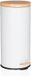 hjh OFFICE Poubelle CLEAN BAMBOO 30 l acier/bambou blanc mat