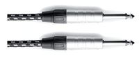 GEWA Instrumentkabel Mono Pro Line 6m haakse stekker, zwart wit