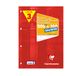 Clairefontaine 65818AMZC Pak met 3 Gelijmde Cursusblokken Geperforeerd - A4 21x29,7 cm, 200 + 100 Gratis Pagina’s - Gelijnd met Kantlijn, Wit Papier 90 g - Omslag Gecoat Karton