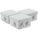 Zenitech Lot De 3 Boîtes Étanches Carrées 80x80x40mm - Gris