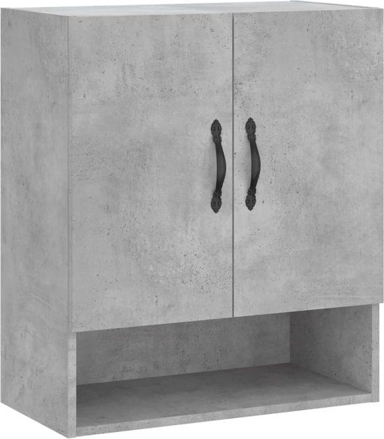vidaXL Wandkast 60x31x70 cm bewerkt hout betongrijs