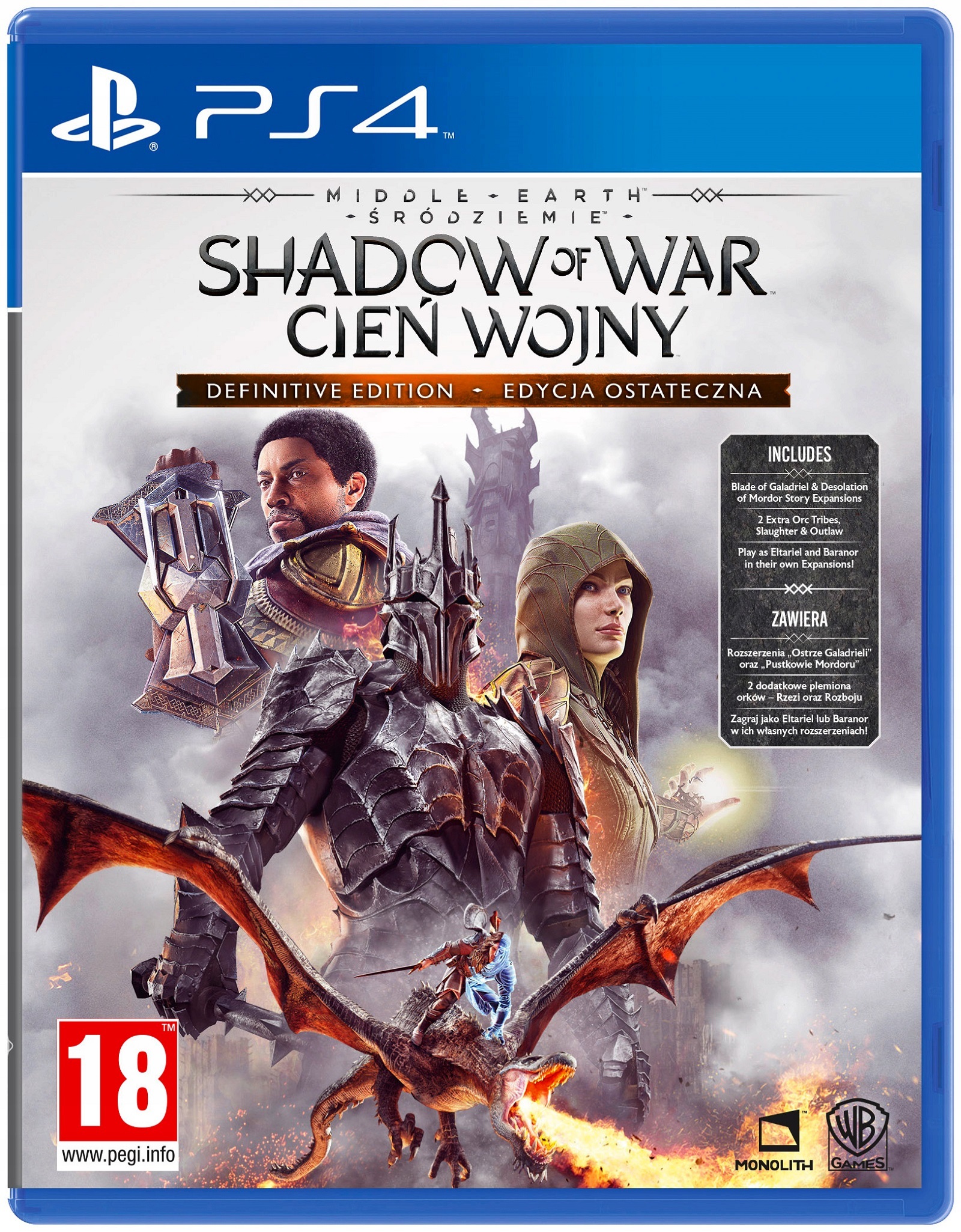 Warner Bros Games Middle-Earth Shadow of War Definitive Edition PlayStation 4