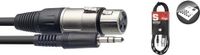 Stagg SAC1MPSXF Pro-serie 1 m mini-jack naar XLR microfoonkabel - zwart