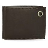 Pepe Jeans Badge Horizontale portemonnee met portemonnee, bruin, 11 x 8 x 1 cm, leer