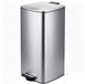 Relaxdays Pedaalemmer - 60 liter - Softclose - RVS - Zilver