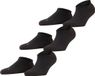 FALKE Cool Kick Bundle 3-Pack sneakersokken unisex zwart - maat 37-38
