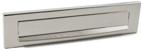 Hardbrass Briefplaat Ellen PVD Glans Nikkel 330x79mm