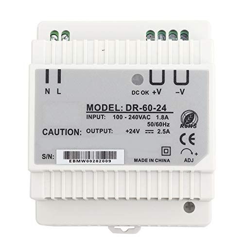 LiebeWH DR-60-24 Din-Rail-voeding 60 W voeding voor railmontage met enkele uitgang Voorziet in 24 V AC/DC-schakelende voeding