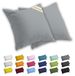Lavea® Kussenslopen 65x65 cm Set van 2 – Kussenhoezen van 100% Zachte en Ademende Jersey Katoen met YKK Ritssluiting – Zilver