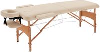 HOMCOM Massagetafel PU 210x81x92cm Beige