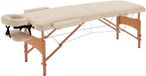 HOMCOM Table de massage PU 210x81x92cm Beige