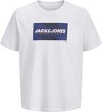 JACK & JONES JJCOLE PRINT TEE SS CREW NECK LN Herren T-Shirt XL Baumwolle Weiß