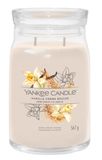 Yankee Candle Bougie Cylindrique Vanilla Crème Brûlée - Cannelle, Vanille - 90 Heures - Marron