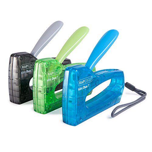 Rapesco Mini-Duo T-borstel - 3 stuks - Groen/Zwart/Lichtblauw