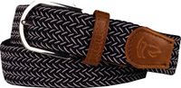 Horka Stretchriem 3,5 X 90 Cm Rubber Blauw/wit Maat L