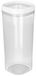 Boîte de conservation et boîte de rangement - Contenant en plastique avec couvercle - 1,8 litre - Utilisable pour aliments secs - Réutilisable - Polyvalent - Blanc