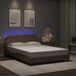 vidaXL Bedframe met LED zonder matras "Zadar" cappuccino 140x190 cm