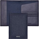 HUGO BOSS Classic Grained Passport Case Dark Blue