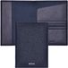 HUGO BOSS Classic Grained Passport Case Dark Blue