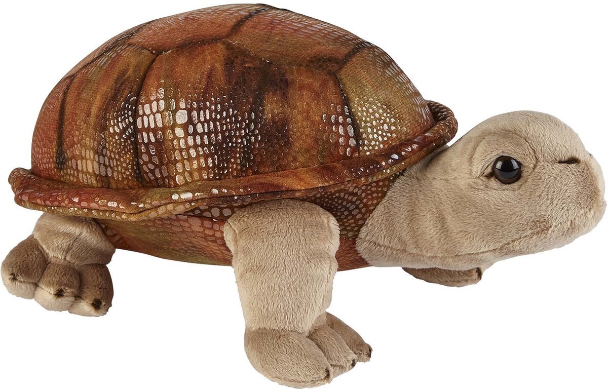 Ravensden Pluche knuffel dieren Land Schildpad van 32 cm - Speelgoed schildpadden knuffels - Leuk als cadeau voor kinderen